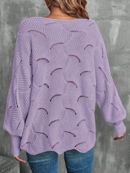 Lightweight Knitted Long Sleeves Oversized Sweater