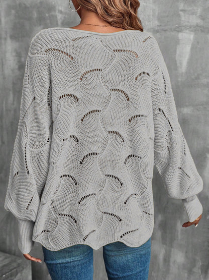 Lightweight Knitted Long Sleeves Oversized Sweater