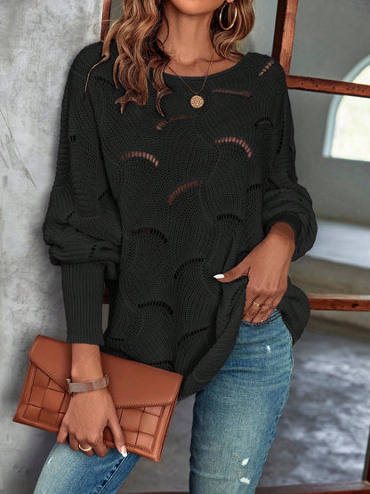 Lightweight Knitted Long Sleeves Oversized Sweater