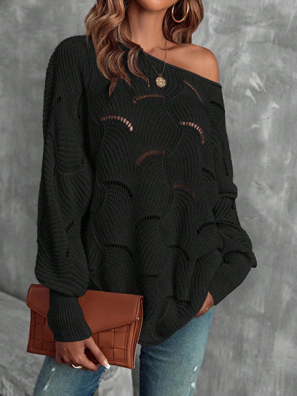 Lightweight Knitted Long Sleeves Oversized Sweater
