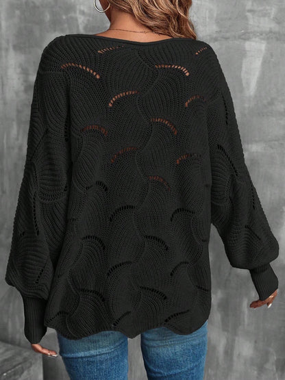 Lightweight Knitted Long Sleeves Oversized Sweater