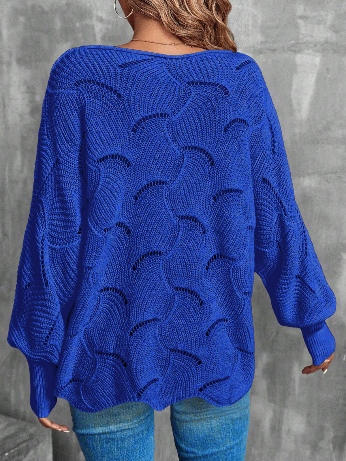 Lightweight Knitted Long Sleeves Oversized Sweater