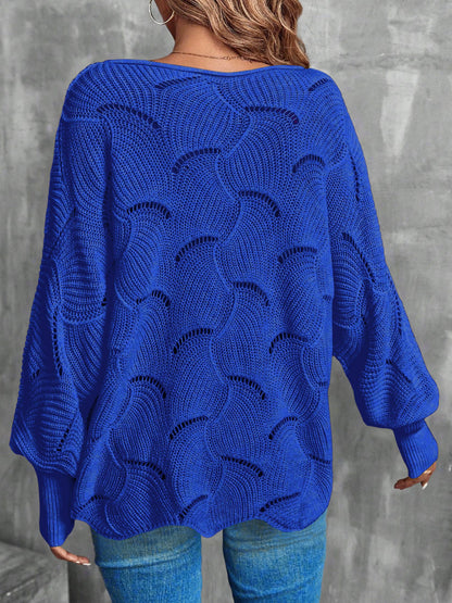 Lightweight Knitted Long Sleeves Oversized Sweater