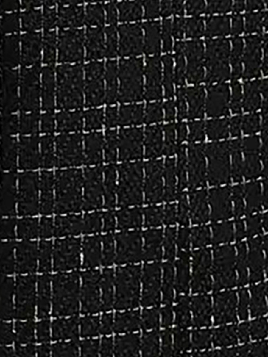Notched Lapel Double Breasted Tweed Blazer