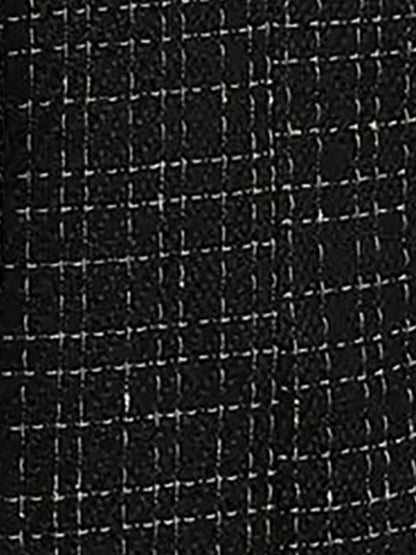 Notched Lapel Double Breasted Tweed Blazer