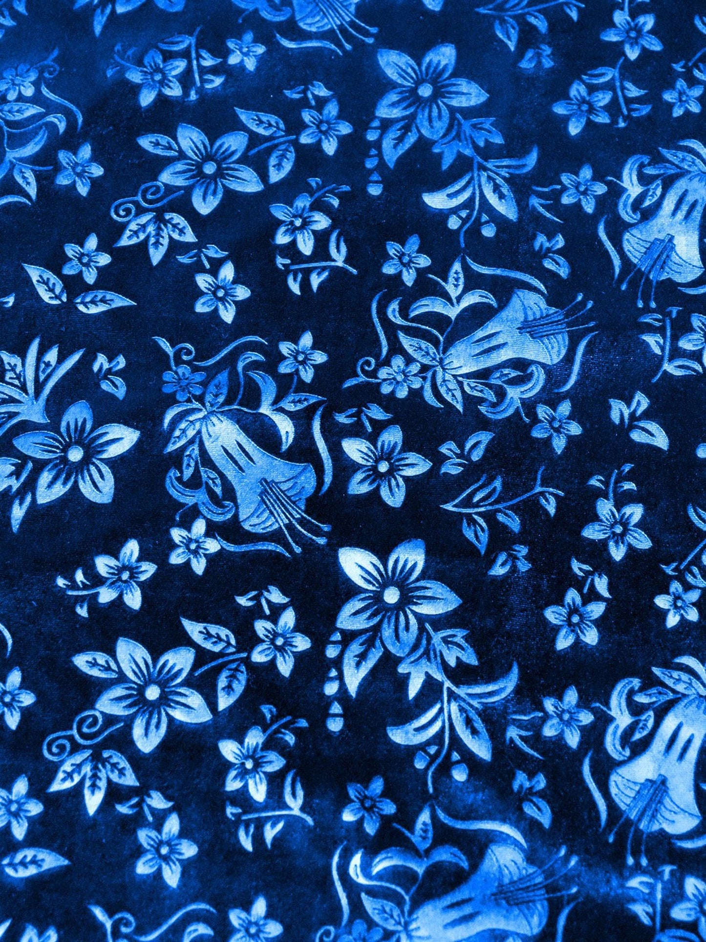 Velvet Floral Textured Elastic Waist Maxi A-Line Skirt