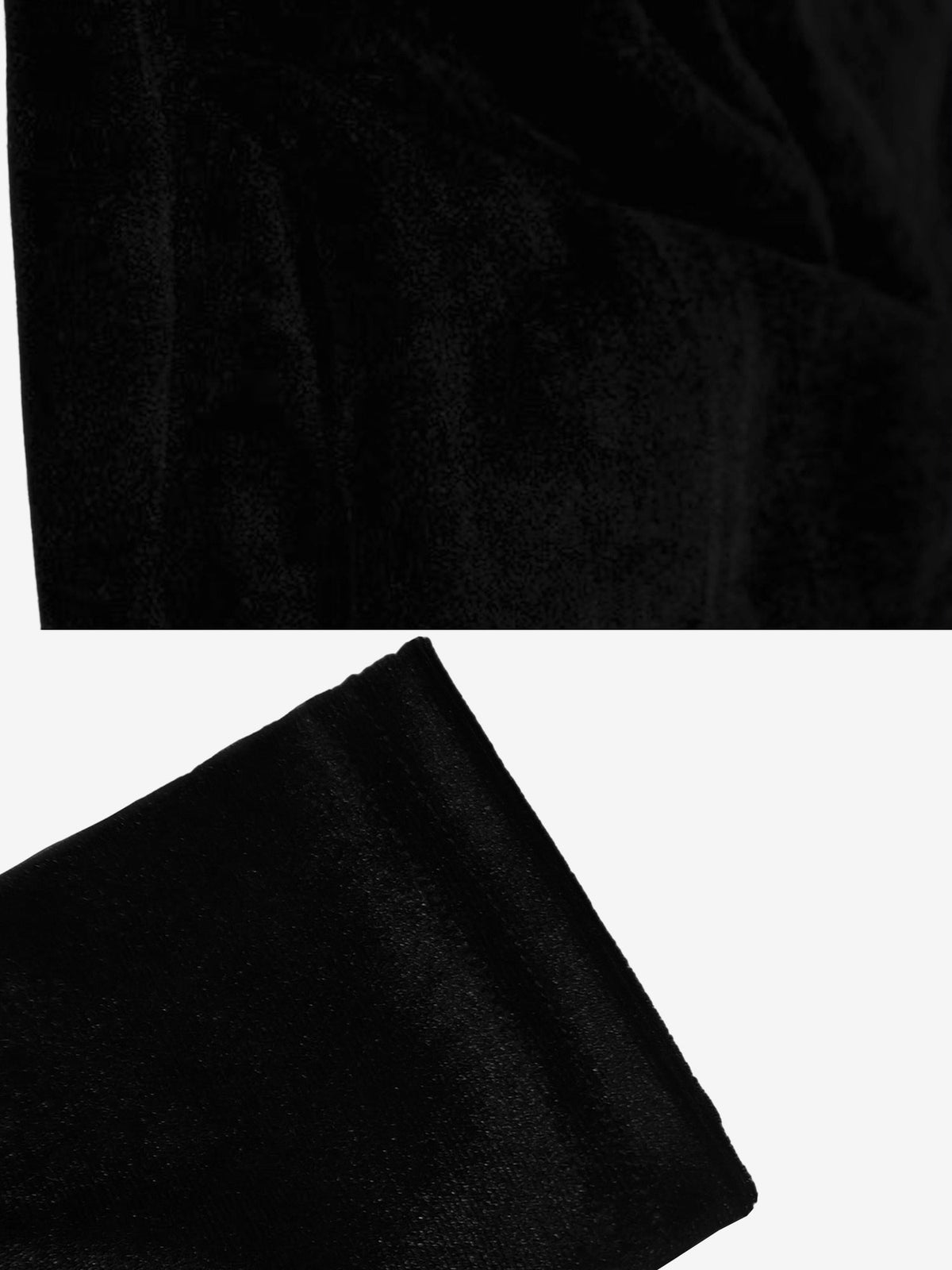 Turtleneck Velvet Long Sleeves Irregular Hem Blouse