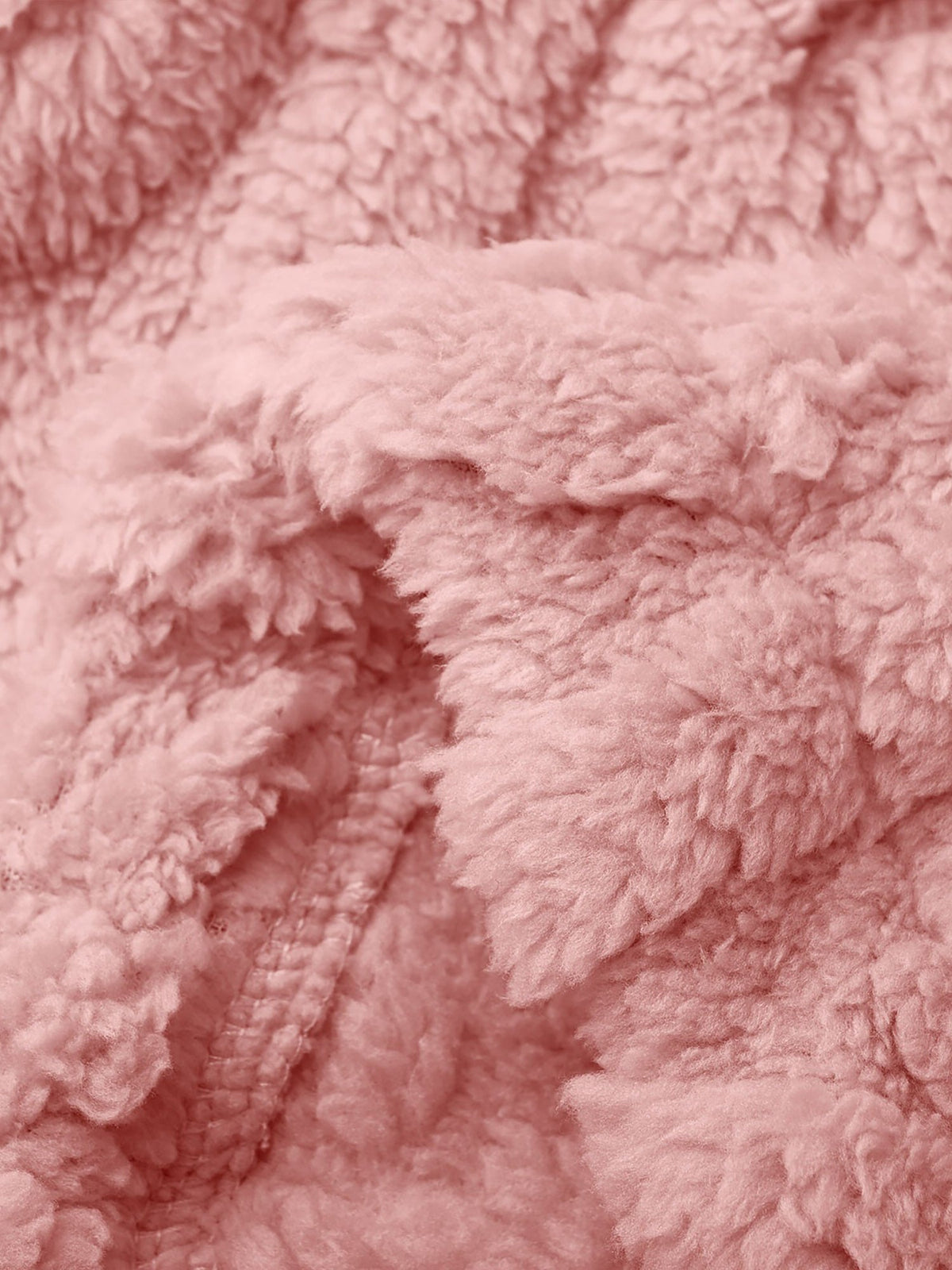 Notched Lapel Double-Breasted Mid-Length Faux Fur Jacket