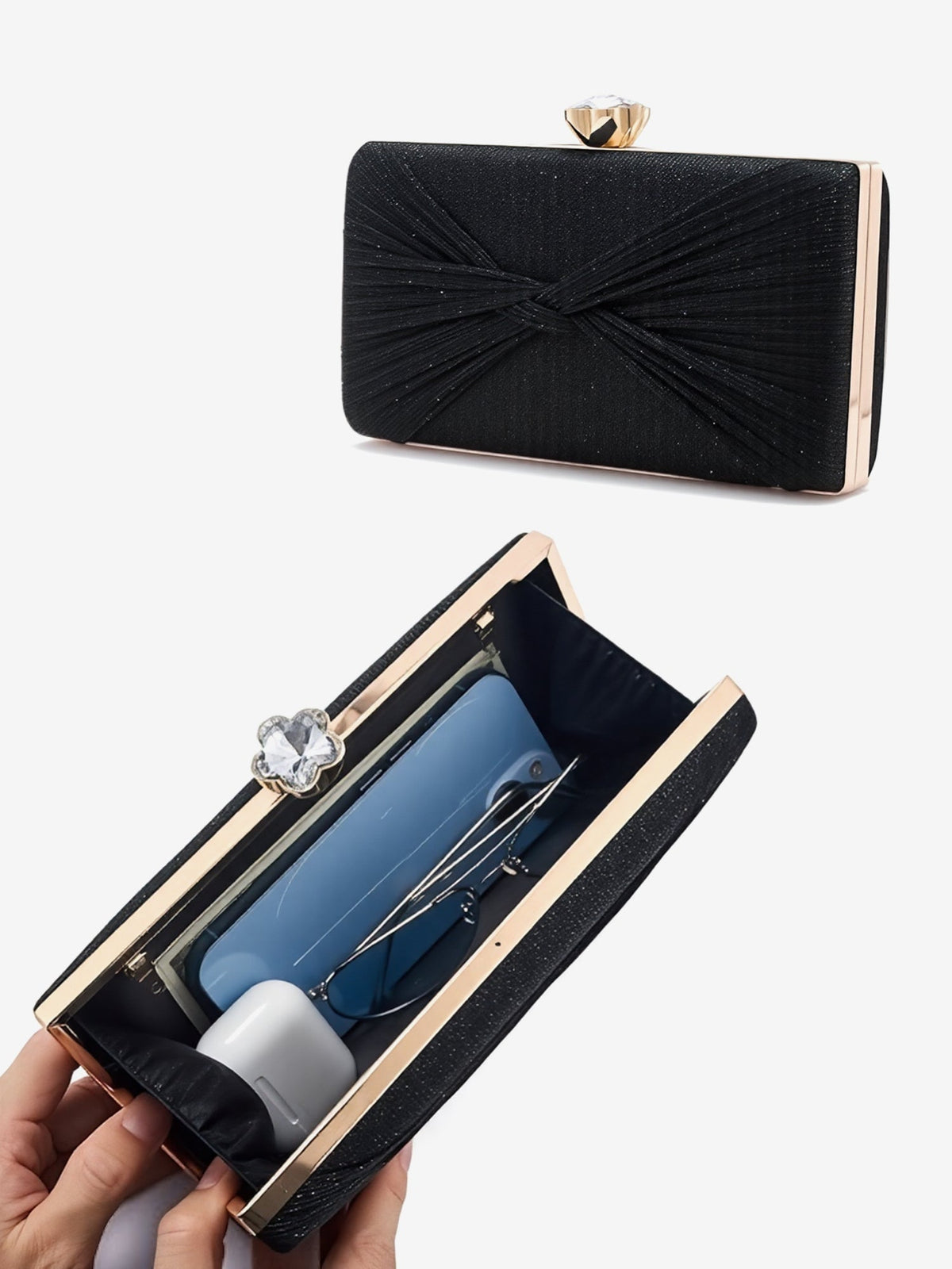 Twist Knot Evening Clutch Bag Shoulder Bag