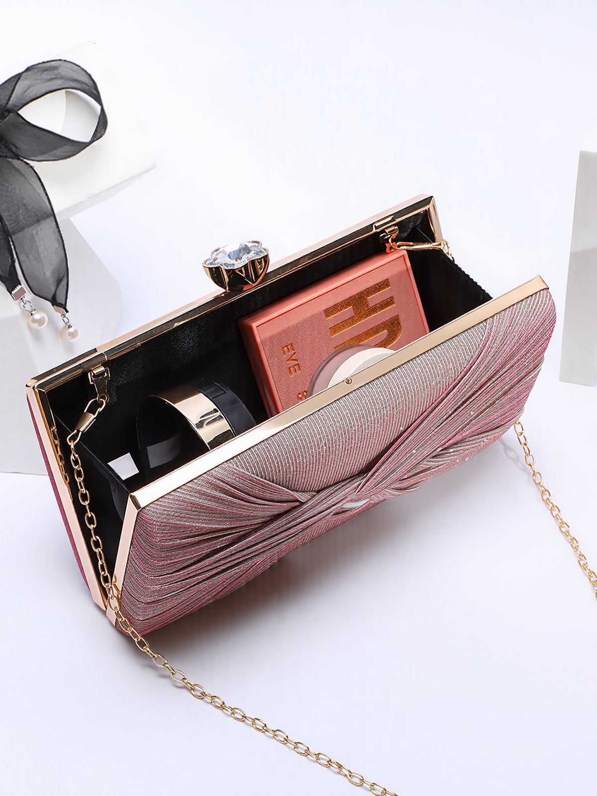 Twist Knot Evening Clutch Bag Shoulder Bag