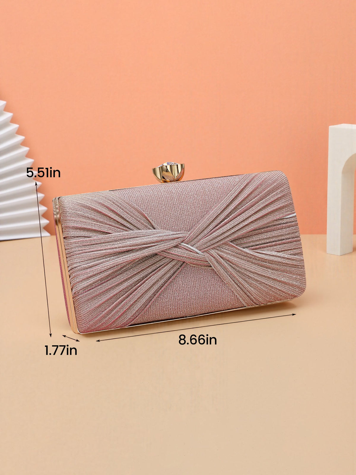 Twist Knot Evening Clutch Bag Shoulder Bag