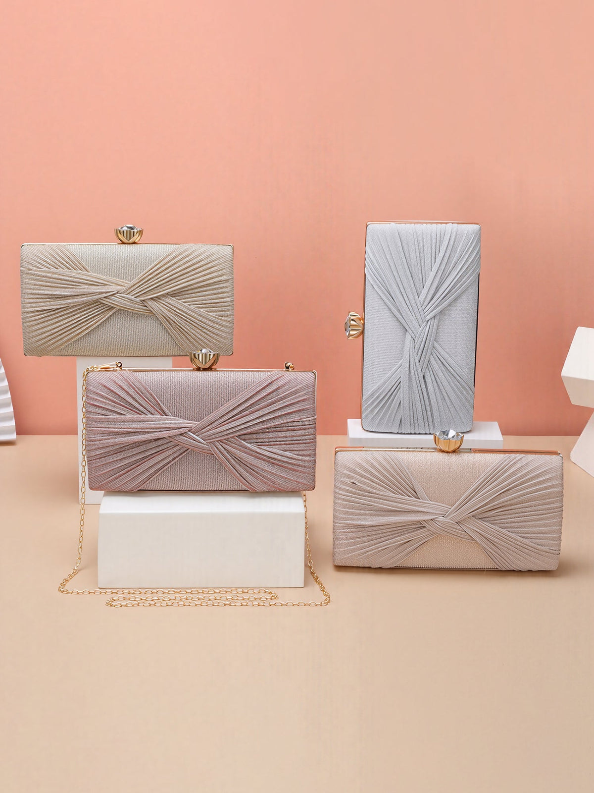 Twist Knot Evening Clutch Bag Shoulder Bag