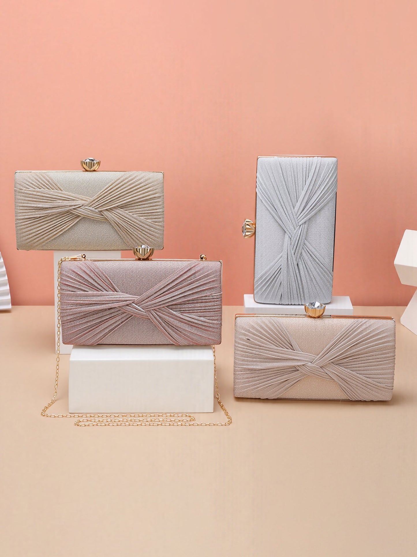 Twist Knot Evening Clutch Bag Shoulder Bag