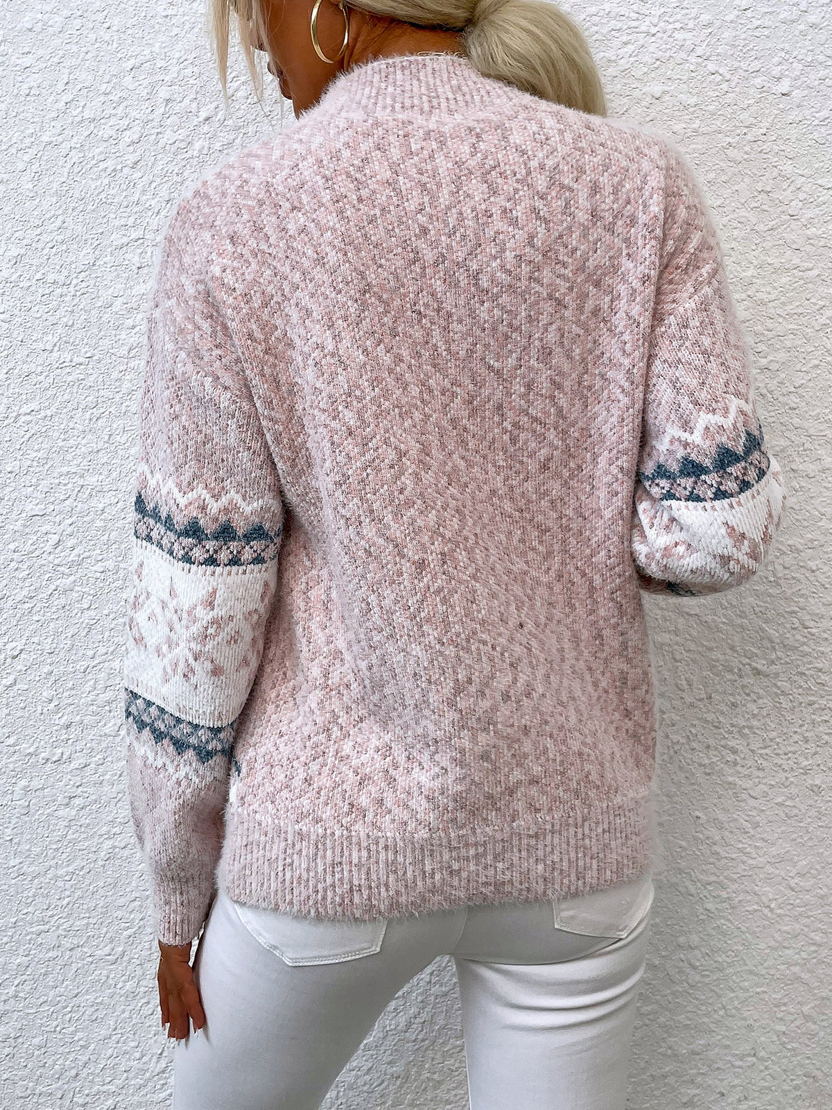 Women's Turtleneck Snowflake Sweater