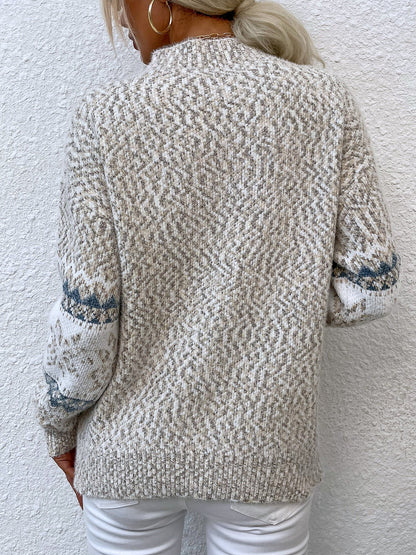 Women's Turtleneck Snowflake Sweater