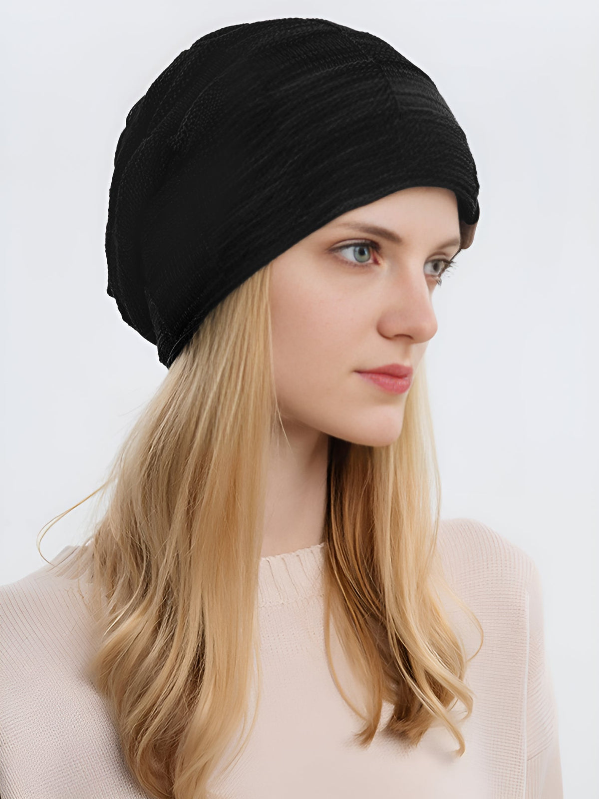 Winter Fleece-lined Knitted Beanie Hat