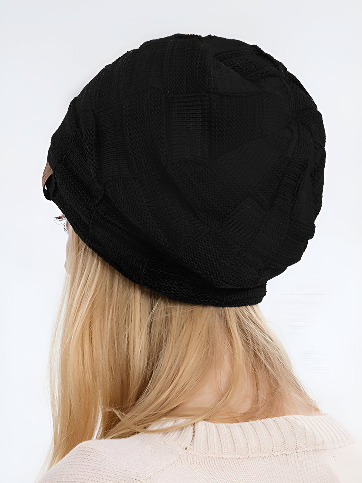 Winter Fleece-lined Knitted Beanie Hat
