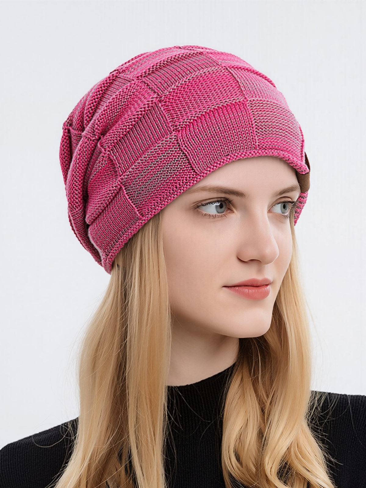 Winter Fleece-lined Knitted Beanie Hat
