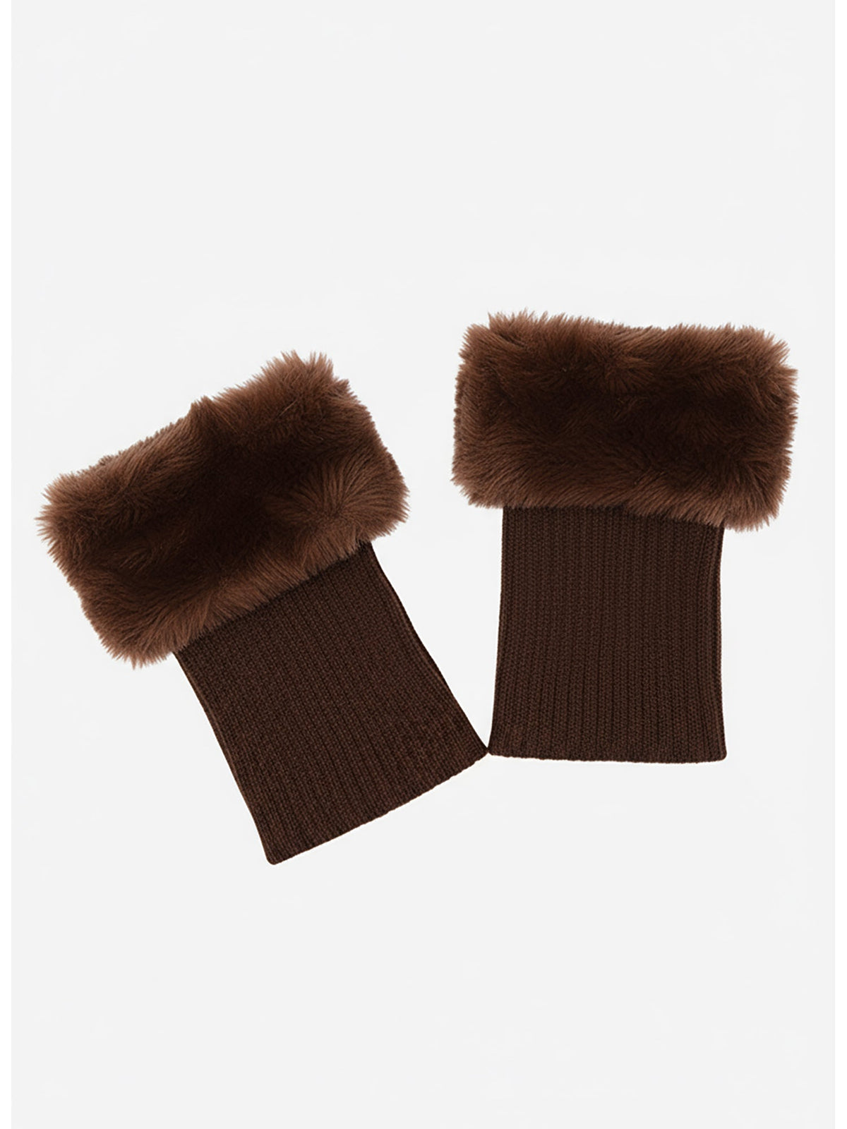 Knitted Faux Fur Leg Covers Fluffy Socks