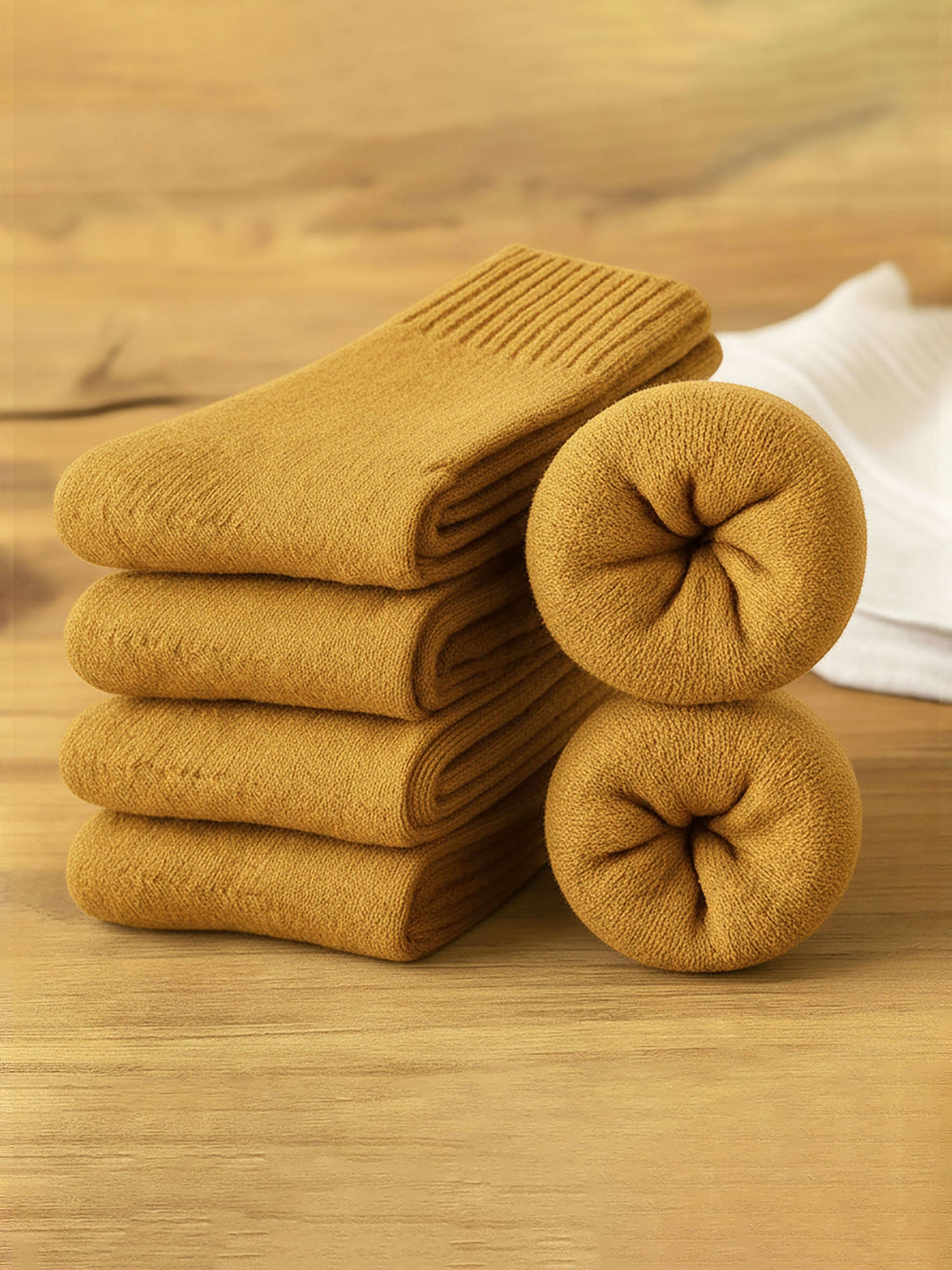 5 Pairs Thickened Warm Solid Color Mid-Calf Socks