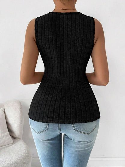 Fleece Lined U Neck Sleeveless Base Layer Tank