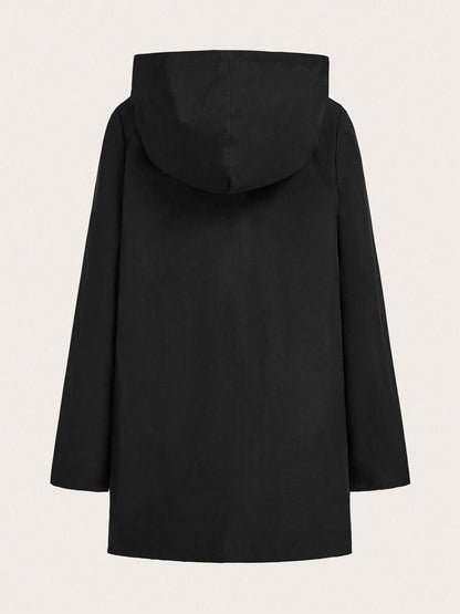 Reversible Hooded Zipper Printed Pockets Jacket