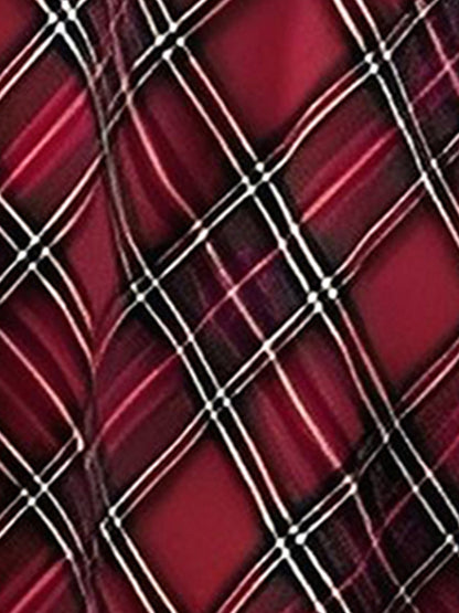 Christmas Plaid Pockets A-line Maxi Skirt