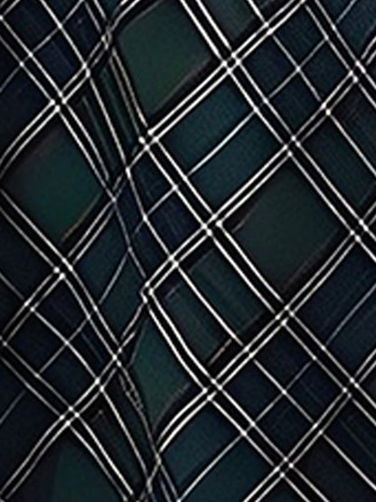 Christmas Plaid Pockets A-line Maxi Skirt