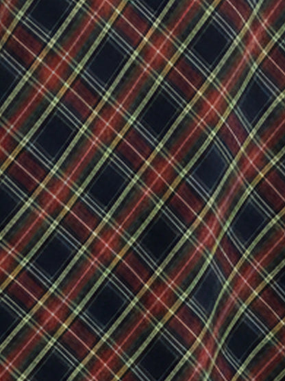 Christmas Plaid Pockets A-line Maxi Skirt