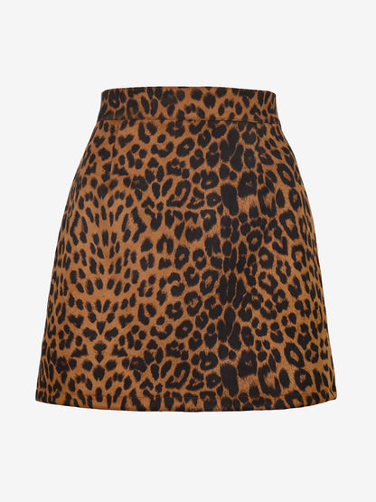 Faux Suede Zipper Bodycon Mini Skirt