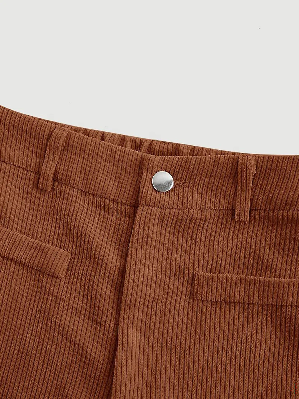 Corduroy Casual High Waisted Loose Fitting Wide Legs Pants