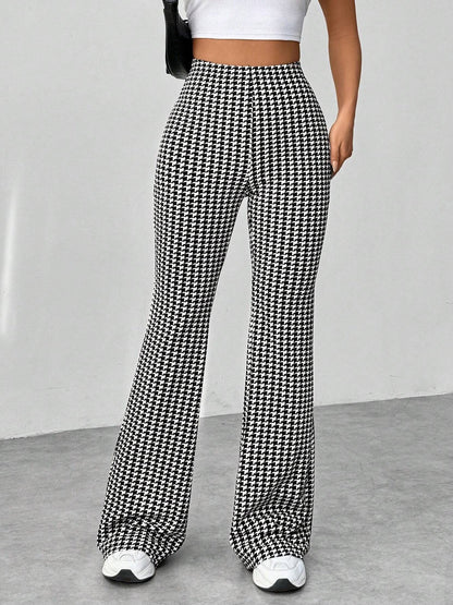 High Waist Slim Fit Bell Bottom Workout Casual Pants