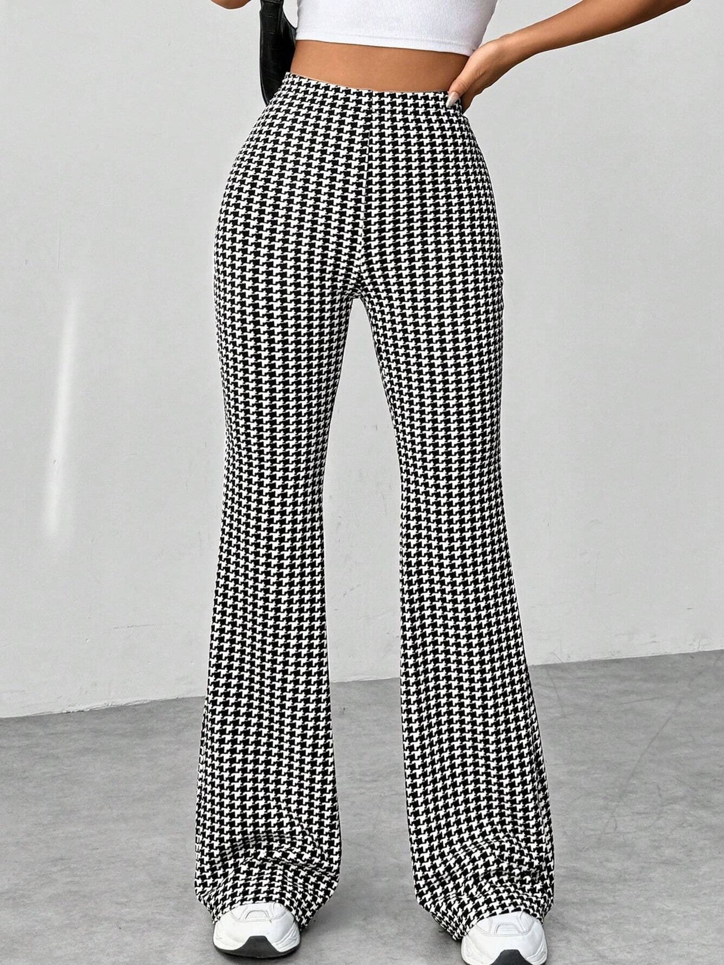 High Waist Slim Fit Bell Bottom Workout Casual Pants