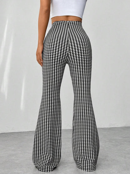 High Waist Slim Fit Bell Bottom Workout Casual Pants
