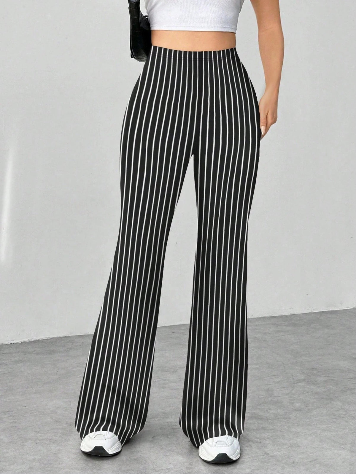 High Waist Slim Fit Bell Bottom Workout Casual Pants
