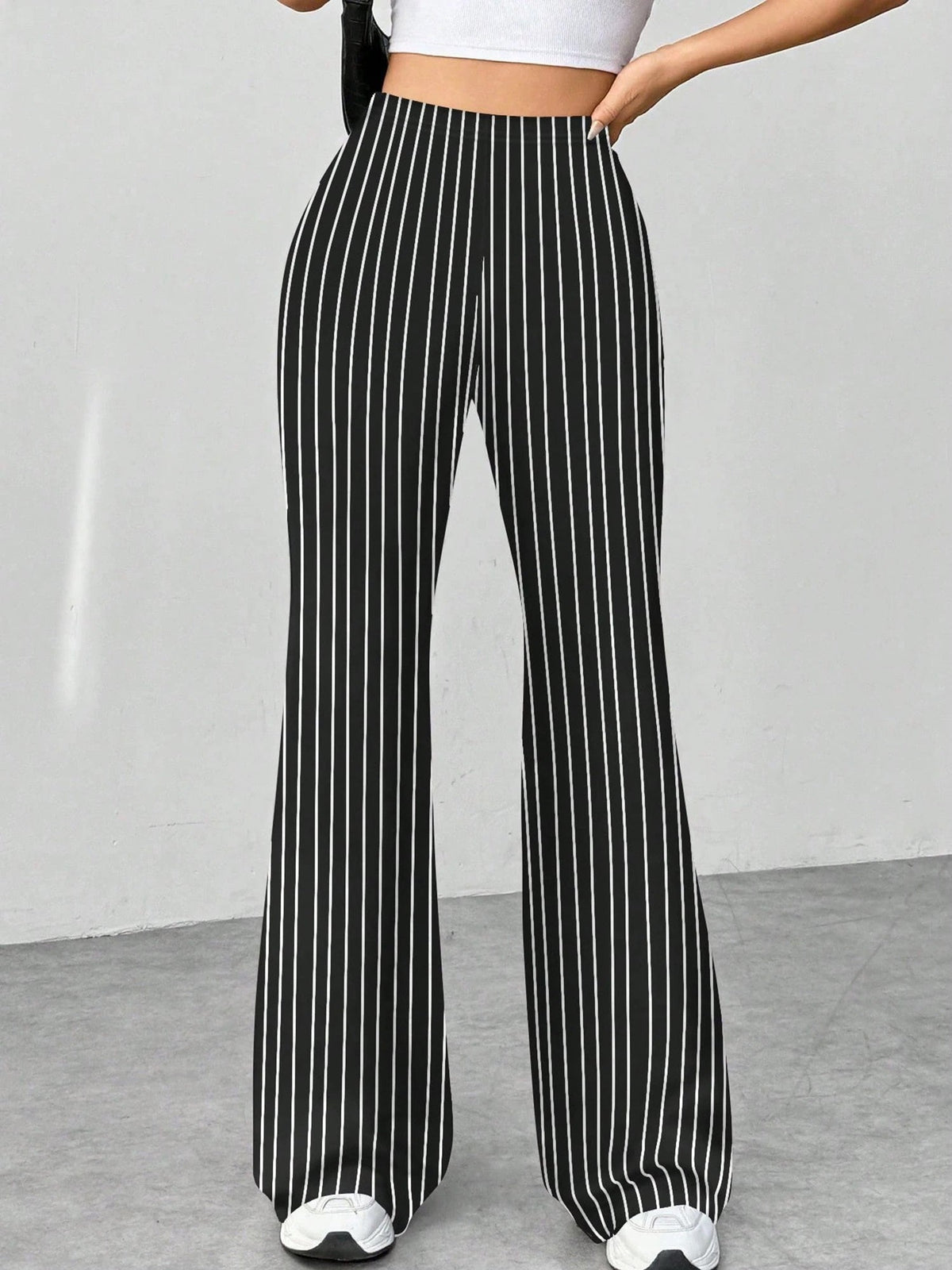 High Waist Slim Fit Bell Bottom Workout Casual Pants