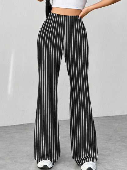 High Waist Slim Fit Bell Bottom Workout Casual Pants