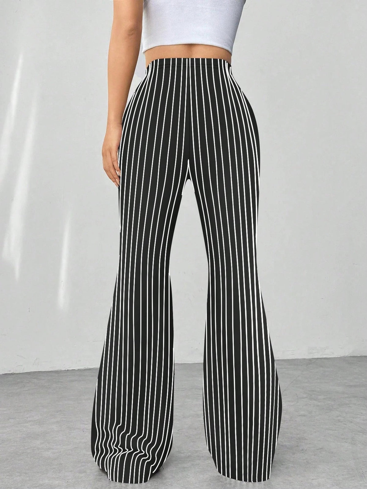 High Waist Slim Fit Bell Bottom Workout Casual Pants