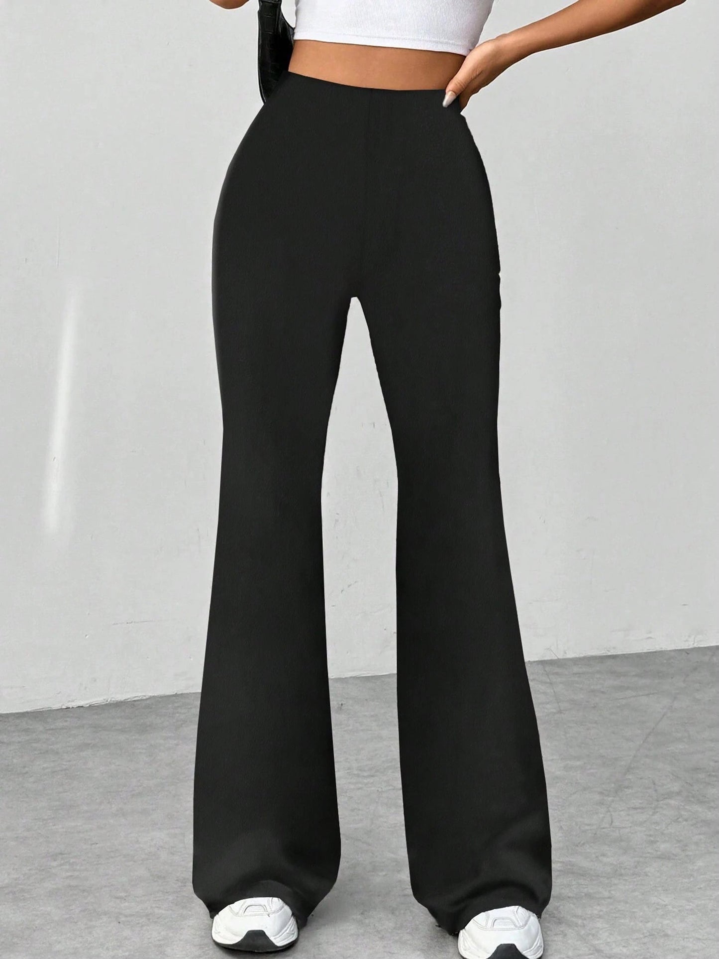 High Waist Slim Fit Bell Bottom Workout Casual Pants