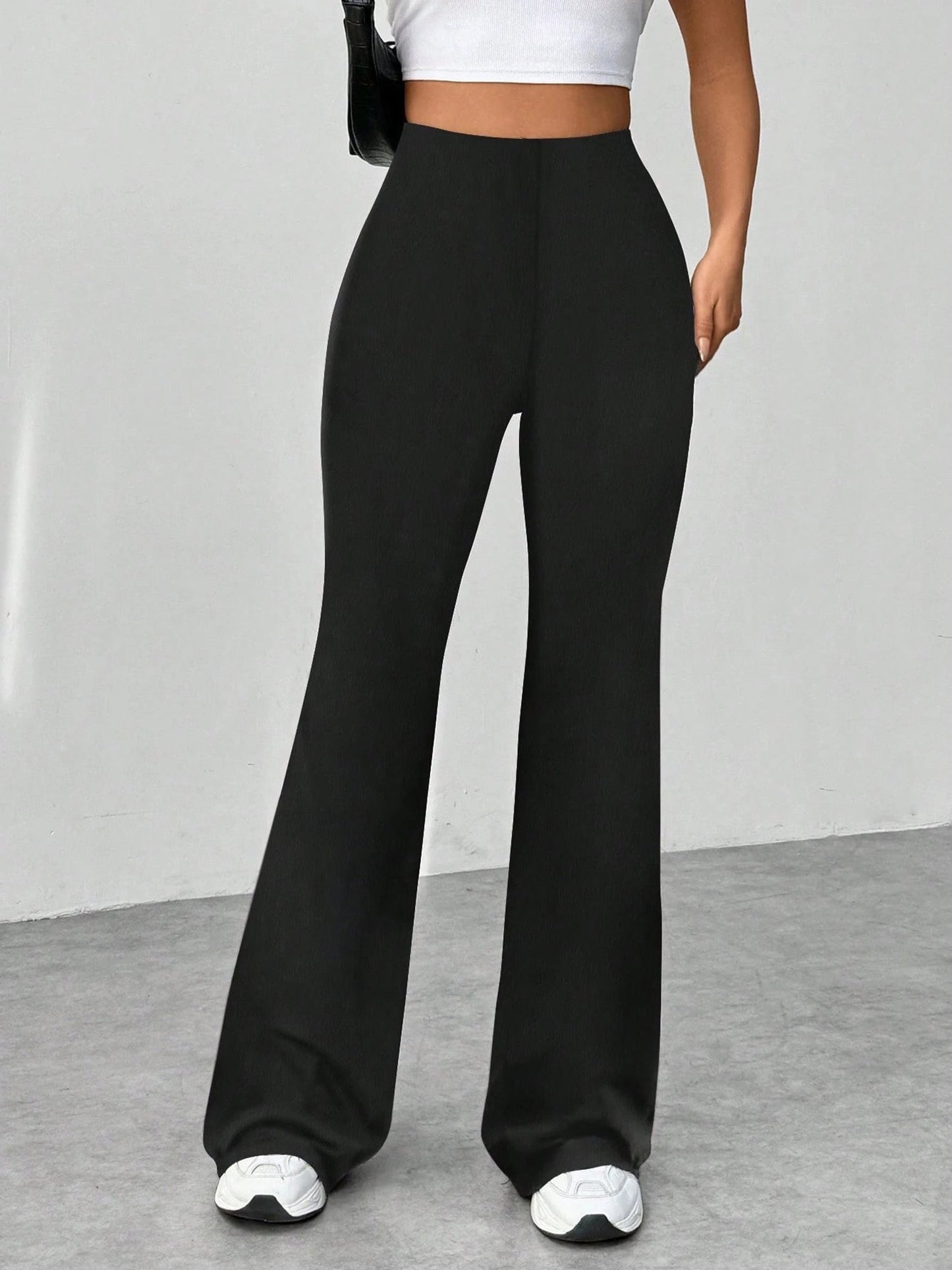 High Waist Slim Fit Bell Bottom Workout Casual Pants