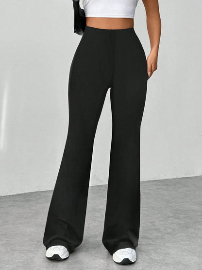 High Waist Slim Fit Bell Bottom Workout Casual Pants