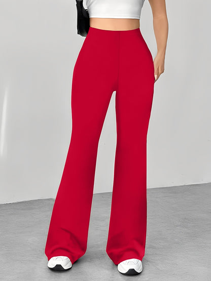 High Waist Slim Fit Bell Bottom Workout Casual Pants