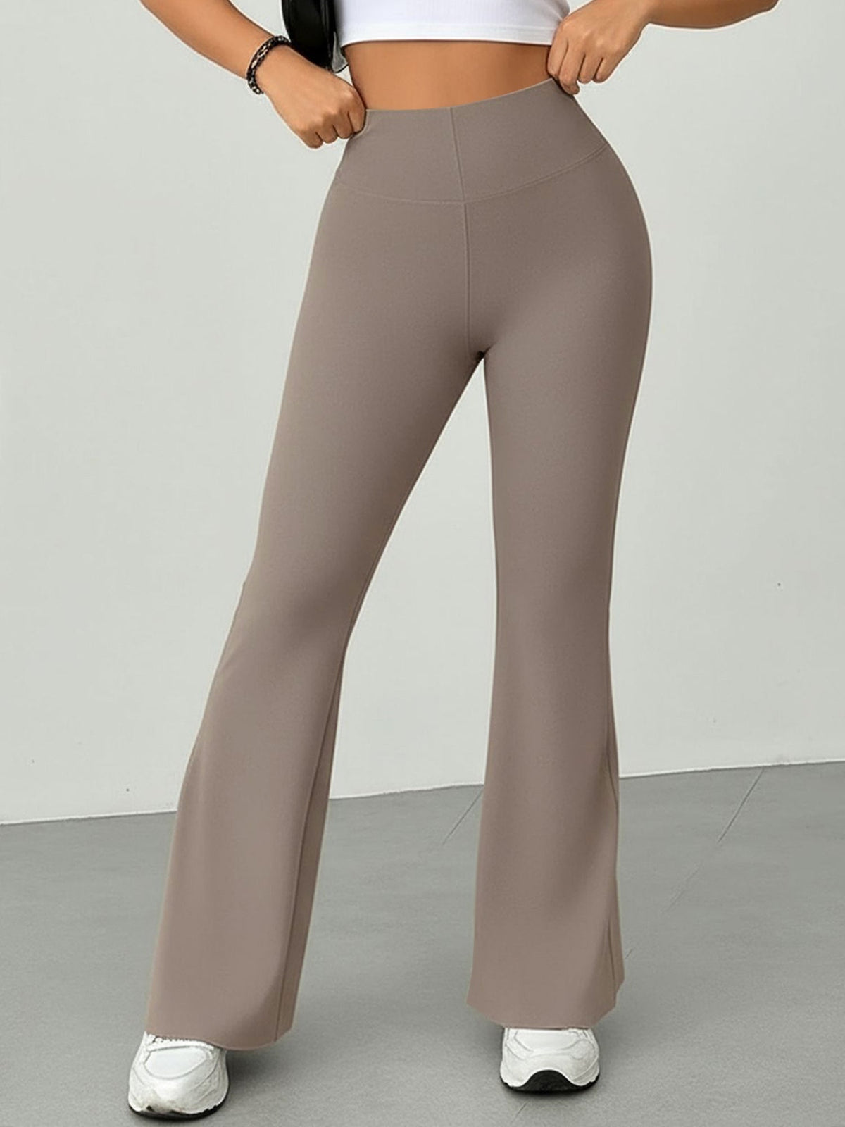 High Waist Slim Fit Bell Bottom Workout Casual Pants