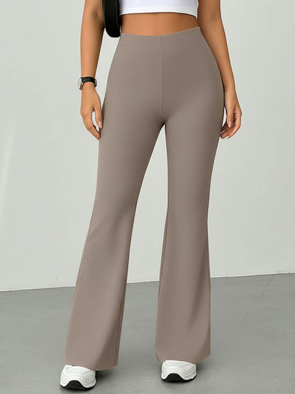 High Waist Slim Fit Bell Bottom Workout Casual Pants