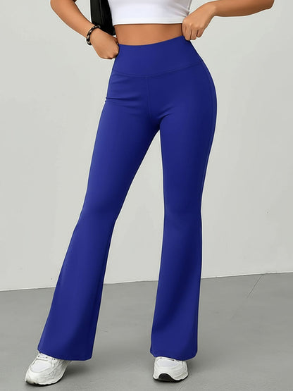 High Waist Slim Fit Bell Bottom Workout Casual Pants