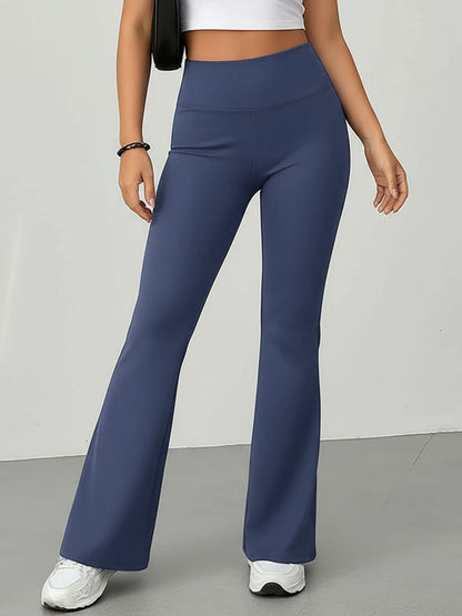 High Waist Slim Fit Bell Bottom Workout Casual Pants
