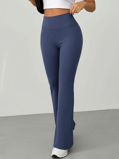 High Waist Slim Fit Bell Bottom Workout Casual Pants