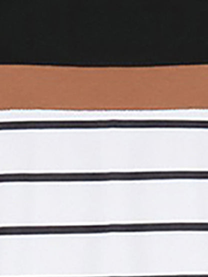 Round Neck Long Sleeve Striped Top