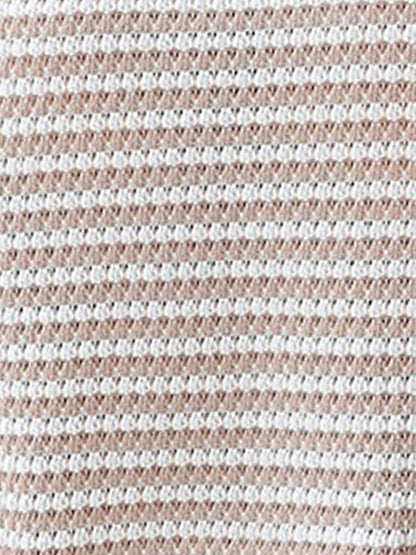 Notch Neck Textured Waffle Knit Long Sleeves Top