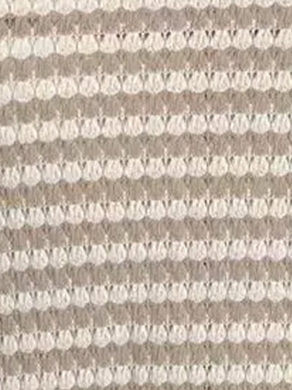 Notch Neck Textured Waffle Knit Long Sleeves Top